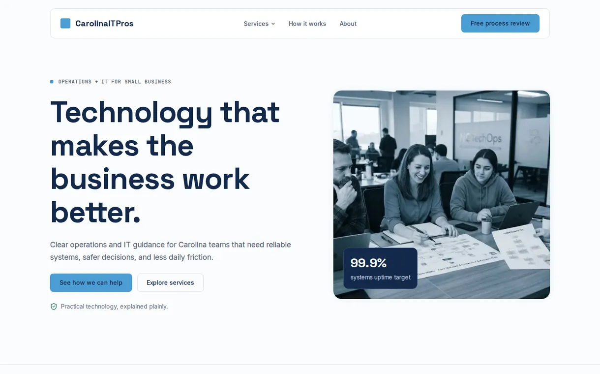 Carolina IT Pros homepage