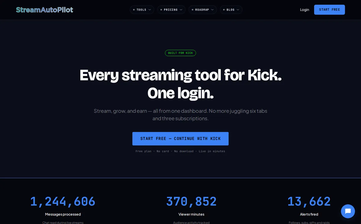StreamAutoPilot homepage