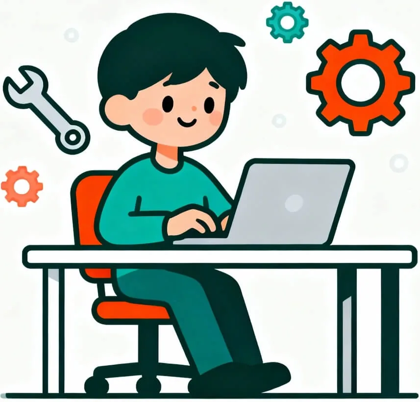 Illustration of website maintenance and support